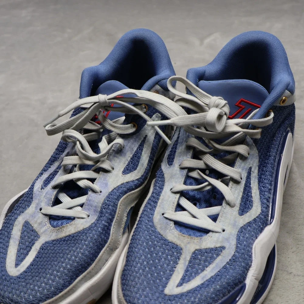Jordan Mens 10.5 Basketball Shoes Blue Denim Tatum 1‎ Mesh Lightweight High Top